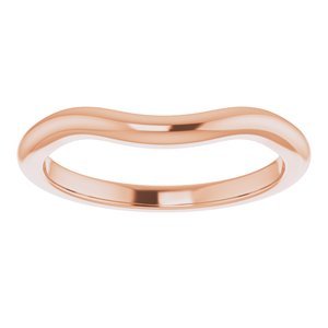 14K Rose Band for 7 mm Cushion Ring