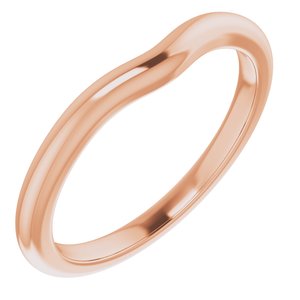 18K Rose Band for 5.5 mm Round Ring