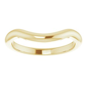 14K Yellow Band for 12 mm Round Ring