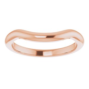 14K Rose Band for 11 mm Cushion Ring