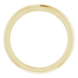 18K Yellow Band for 5 mm Asscher Ring