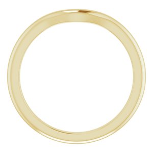 10K Yellow Band for 6x4 mm Emerald Ring