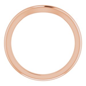 14K Rose Band for 7 mm Asscher Ring