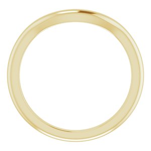 18K Yellow Band for 10 mm Asscher Ring