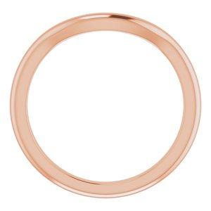 18K Rose Band for 10 mm Asscher Ring