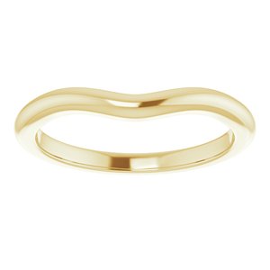 14K Yellow Band for 7.4 mm Round Ring