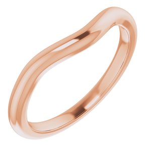 18K Rose Band for 9 mm Round Ring