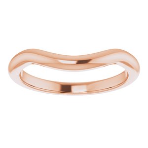 10K Rose Band for 11 mm Round Ring