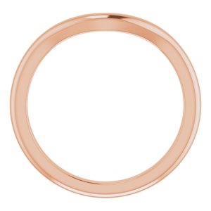 14K Rose Band for 12x10 mm Oval Ring