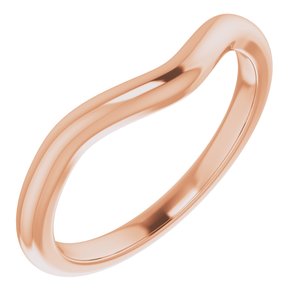 14K Rose Band for 11x9 mm Oval Ring