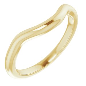 10K Yellow Band for 10x8 mm Emerald Ring