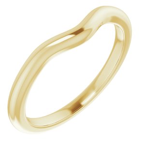 10K Yellow Band for 6x4 mm Emerald Ring