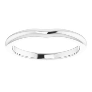 18K White Band for 4.1 mm Round Ring