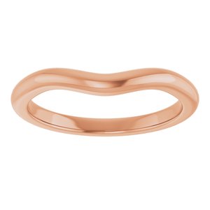 18K Rose Band for 8 mm Round Ring