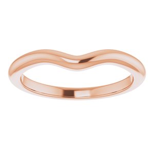 10K Rose Band for 7x5 mm Oval Ring