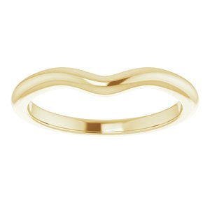 18K Yellow Band for 7x5 mm Oval Ring