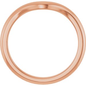 10K Rose Band for 9x7 mm Oval Ring