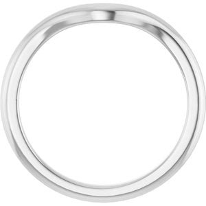 10K White Band for 9x7 mm Oval Ring