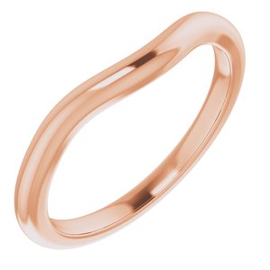 18K Rose Band for 7 mm Asscher Ring