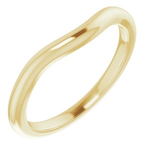 14K Yellow Band for 7 mm Asscher Ring