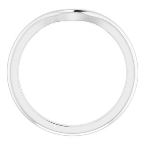 10K White Band for 8x6 mm Oval Ring