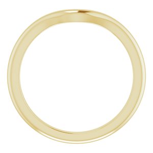 14K Yellow Band for 8x6 mm Oval Ring