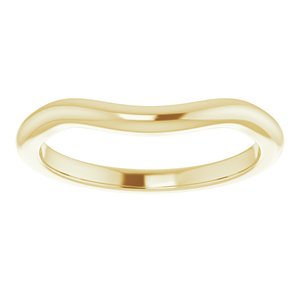 14K Yellow Band for 8 mm Asscher Ring