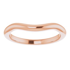 18K Rose Band for 8 mm Asscher Ring