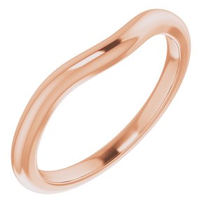 10K Rose Band for 6 mm Square Ring