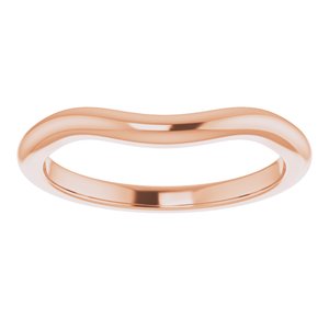 10K Rose Band for 6.5 mm Square Ring
