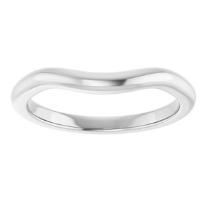 10K White Band for 7 mm Square Ring