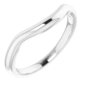 10K White Band for 10 mm Square Ring