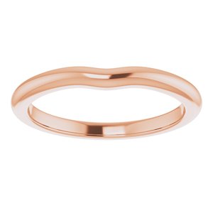 14K Rose Band for 4.4 mm Round Ring