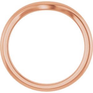 14K Rose Band for 8 mm Round Ring