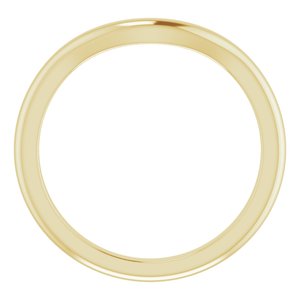 14K Yellow Band for 9.4 mm Round Ring
