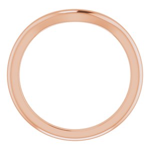 10K Rose Band for 9.4 mm Round Ring