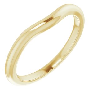 10K Yellow Band for 6 mm Asscher Ring