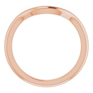 10K Rose Band for 11x9 mm Emerald Ring