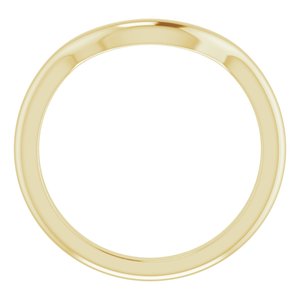 14K Yellow Band for 11x9 mm Emerald Ring