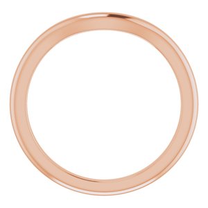 10K Rose Band for 6.5 mm Square Ring