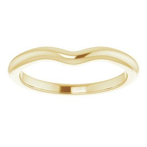 10K Yellow Band for 6x4 mm Oval Ring
