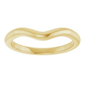 14K Yellow Band for 9x7 mm Oval Ring