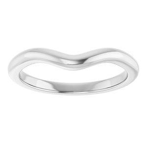 14K White Band for 9x7 mm Oval Ring
