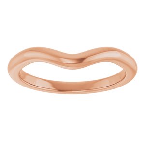 10K Rose Band for 9x7 mm Oval Ring