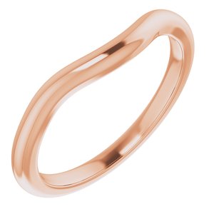 10K Rose Band for 7 mm Cushion Ring