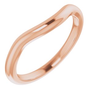 14K Rose Band for 9 mm Cushion Ring