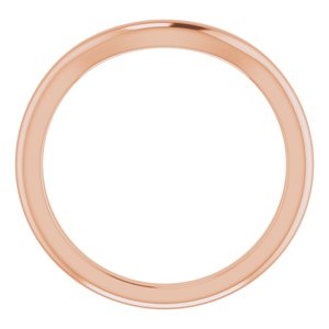10K Rose Band for 9 mm Asscher Ring