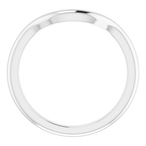10K White Band for 10x8 mm Emerald Ring