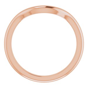 10K Rose Band for 10x8 mm Emerald Ring