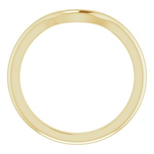 18K Yellow Band for 7x5 mm Emerald Ring